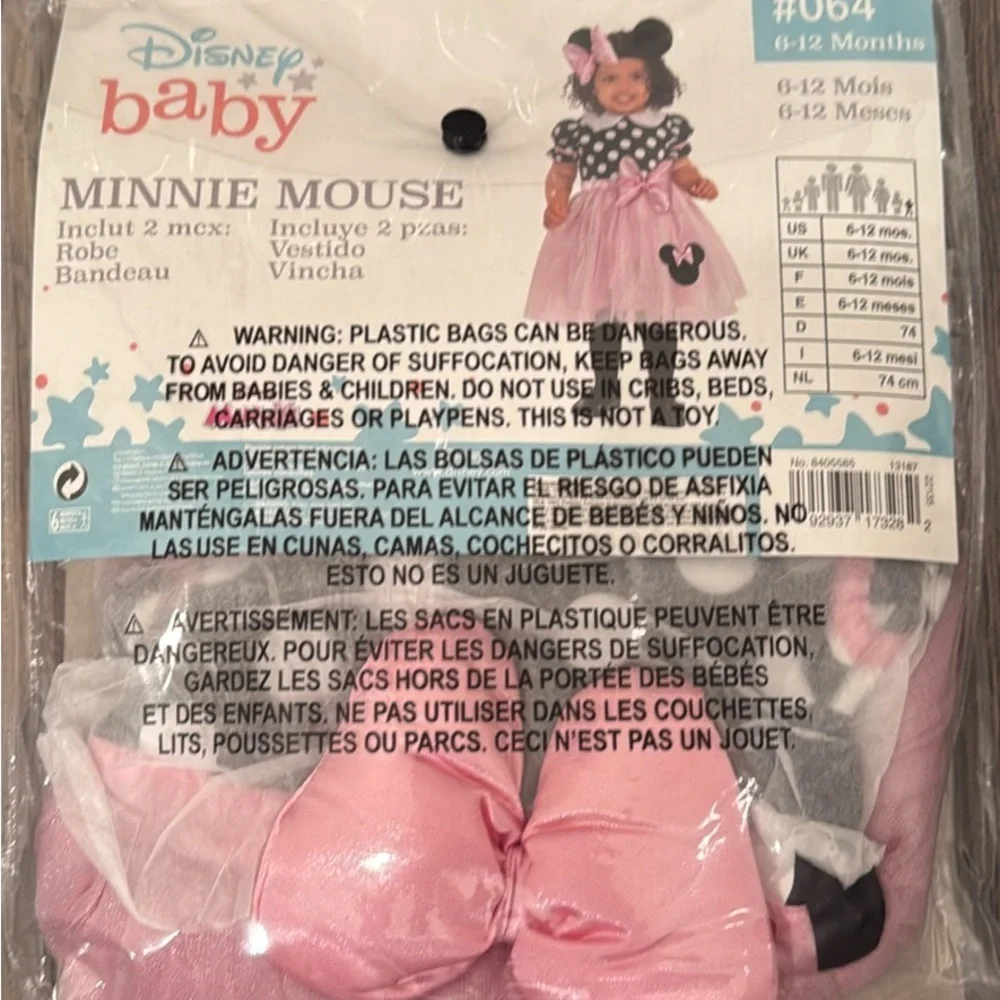 Disney Baby Minnie Mouse Costume BRAND NEW size 6-12 months - Picture 3 of 3